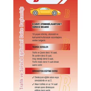 B Sınıfı Sürücü Belgesi